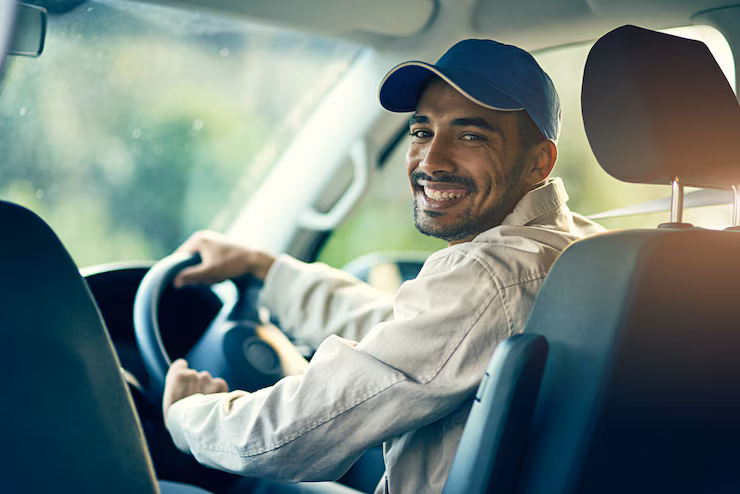 portrait-driver-delivery-man-with-smile-safety-cargo-stock-package-van-shipping-business-parcel-order-car-happy-courier-driving-transportation-supply-chain-freight_590464-380471